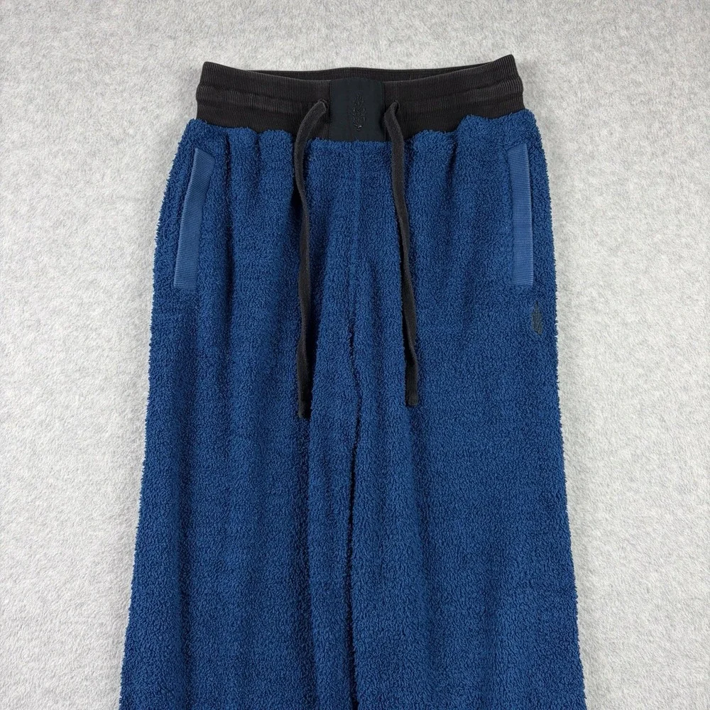 Free People Movement Pants XS Blue Cuddle Up‎ Fuzzy Baggy Loose Sherpa Jogger